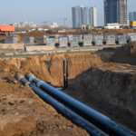 tubos de obras de saneamiento y agua potable